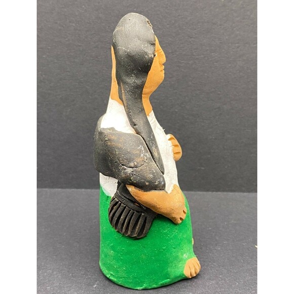 Vintage Dia De Los Muertos Muneca Green Josefina Aguilar Family - Free Shipping - Picture 4 of 4